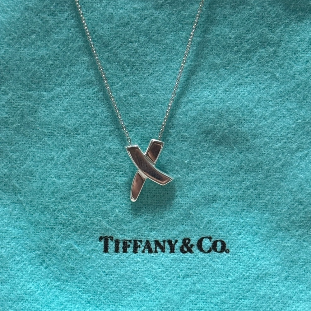 Tiffany & Co. Silver X Pendant Necklace - Silver